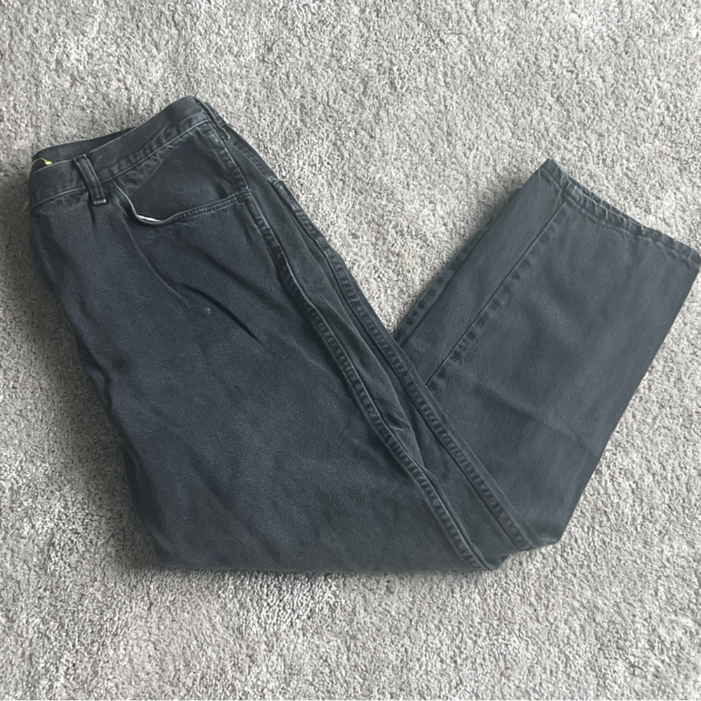 Black straight leg jeans